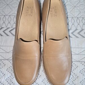 Naturalizer Darry Lug Toffee Leather Loafer Sz 10W